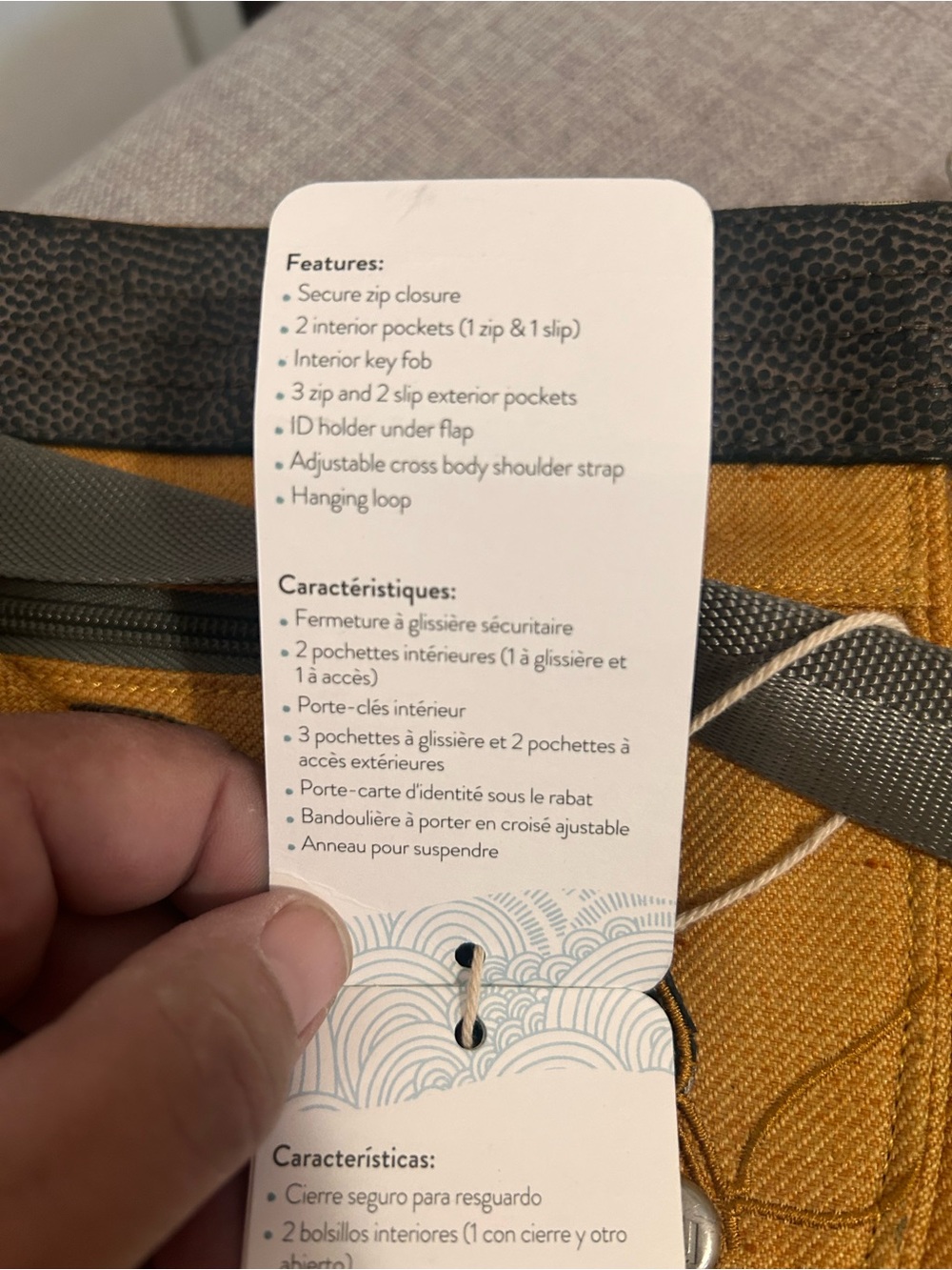 Haiku Mustard Yellow Crossbody Bag - Picture 7 of 8